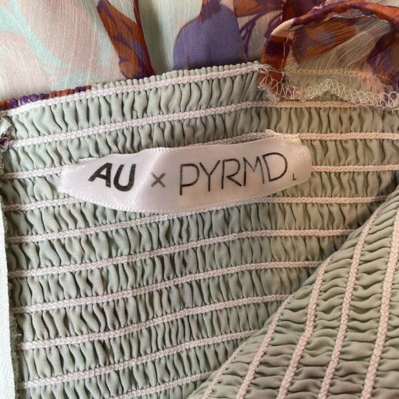 Amanda Uprichard Florentina Floral Tiered Maxi Dress in Monte Carlo Size Large - Picture 8 of 9